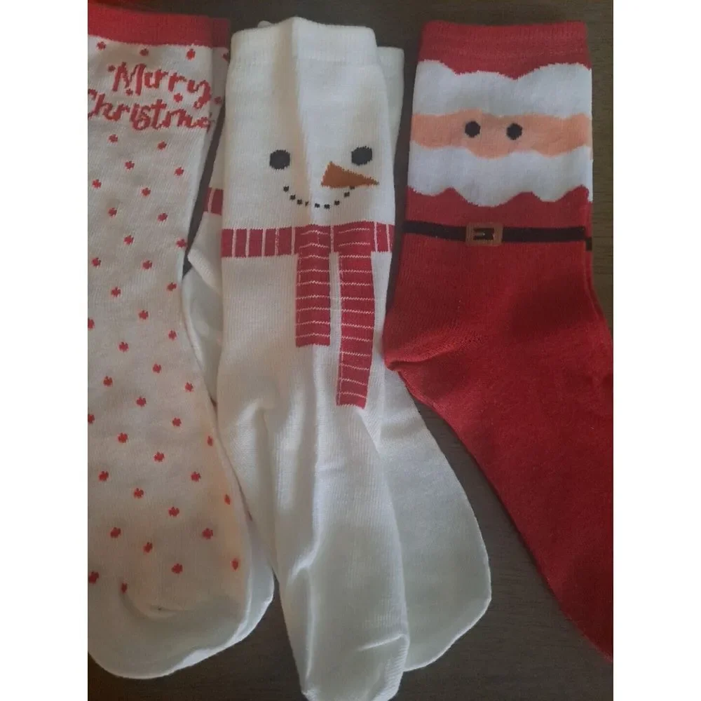 Five Pairs Of Christmas Festive‎ Womens Teens Novelty Socks Size 5 To 10